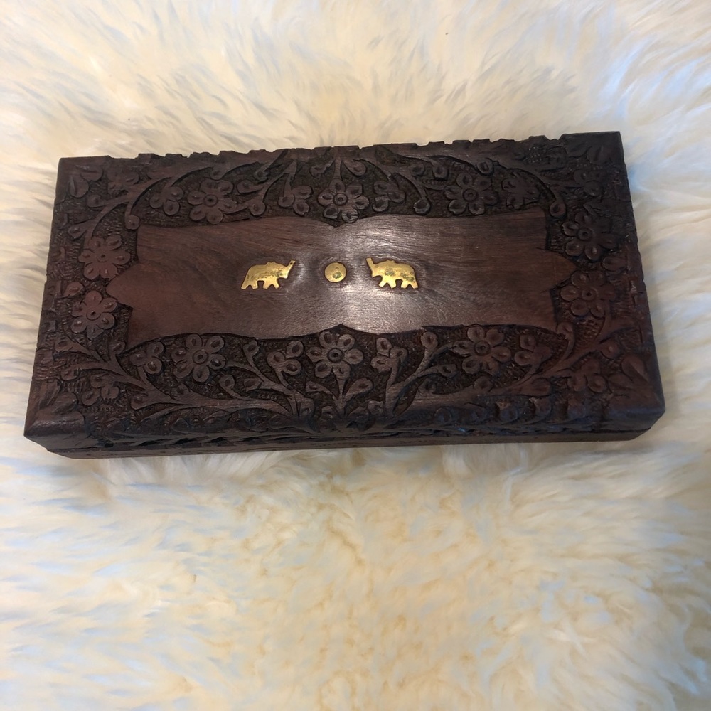 Indian wooden jewellery box